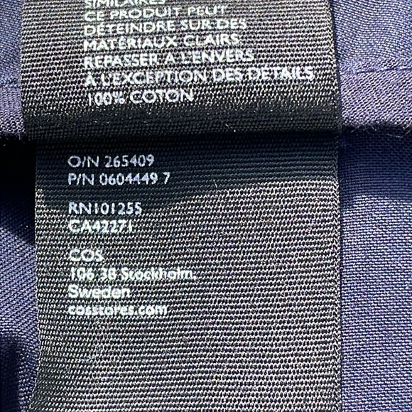 COS Cotton Wide Leg Cropped Trousers - Picture 15 of 16